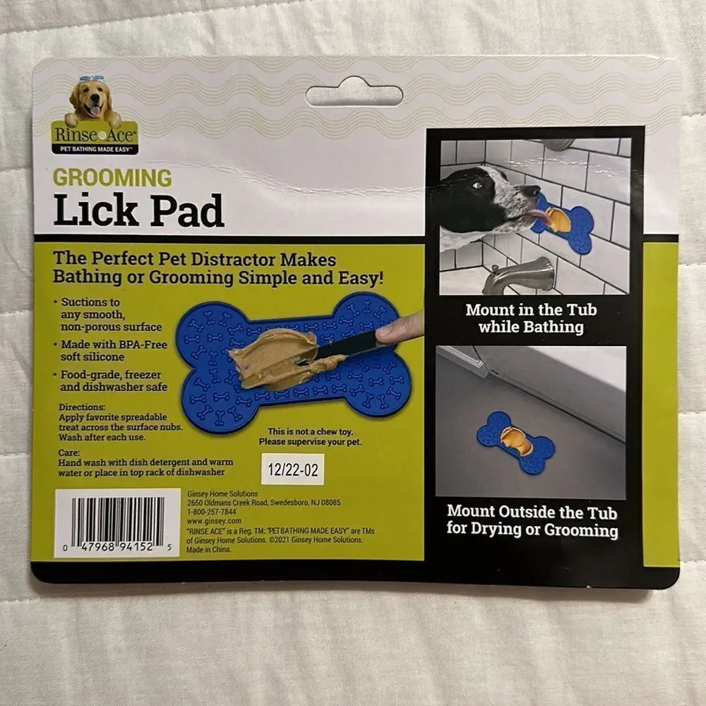 Rinse @ Ace Grooming Lick Pad Pet Bathing Made Easy Suction In Out of Tub